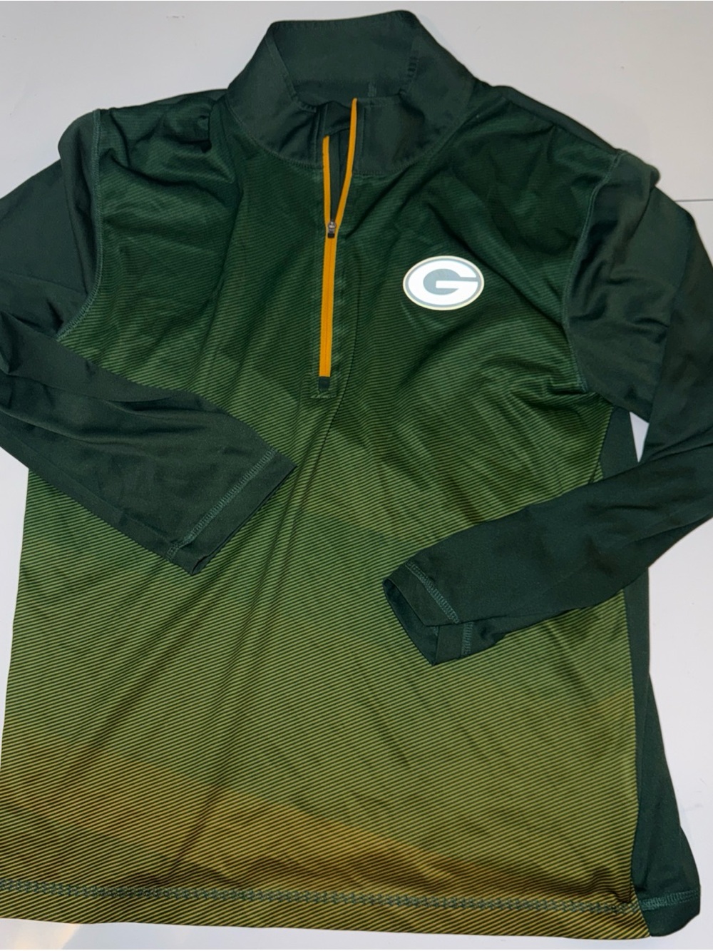 Majestic Green Bay Packers Therma Base Half Zip Activewear Jacket Size 2XL